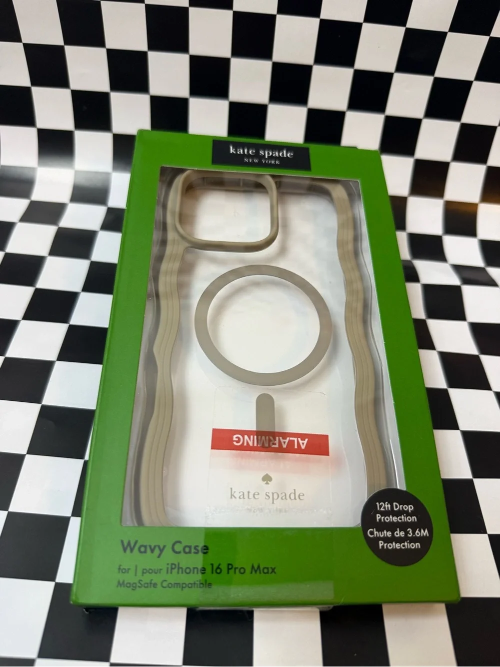 kate spade Clear iPhone Case with Beige Wave Accent